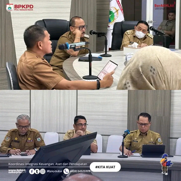 Badan Pengelola Keuangan dan Pendapatan Daerah (BPKPD) Provinsi Sulawesi Barat menggelar evaluasi kinerja di hadapan Gubernur Sulbar, Suhardi Duka